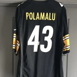 Steelers Polamalu 43 Black Men Jersey (small To 3XL) 