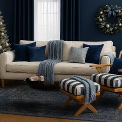  Super Comfy Set Couch And Matching Accent Chair and ottoman