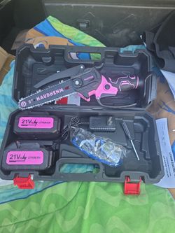 Naudhenm 6" Mini Electric Chainsaw Kit Pink