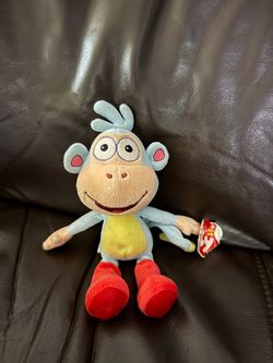 Vintage TY Beanie Baby – Boots the Monkey from Dora the Explorer
