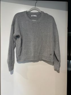 Hollister Gray Knit Crewneck Sweater Size S