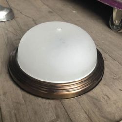 Sea Gull Lighting 77065-829 Flush Mount with Satin Etched Glass Shades, Russet Bronze Finish - $25 each