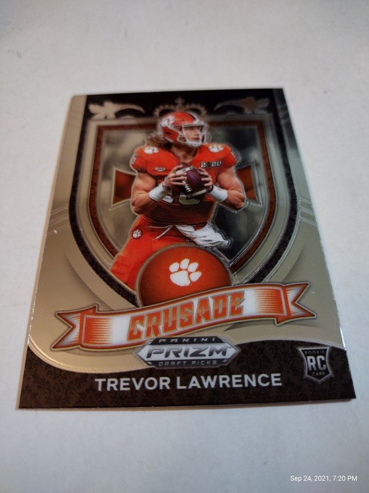 2021 Panini Prizm Draft Picks Trevor Lawrence RC Crusade #161