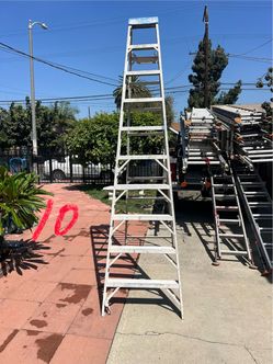 Escalera de 10 pies de aluminio muy barata