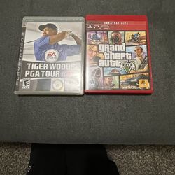PS3 Game Bundle – GTA 5 + Tiger Woods PGA Tour 07