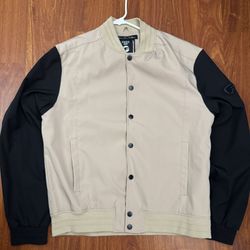 Black and creme Bomber jacket