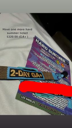 Hard summer ticket GA+ 2days (OBO)