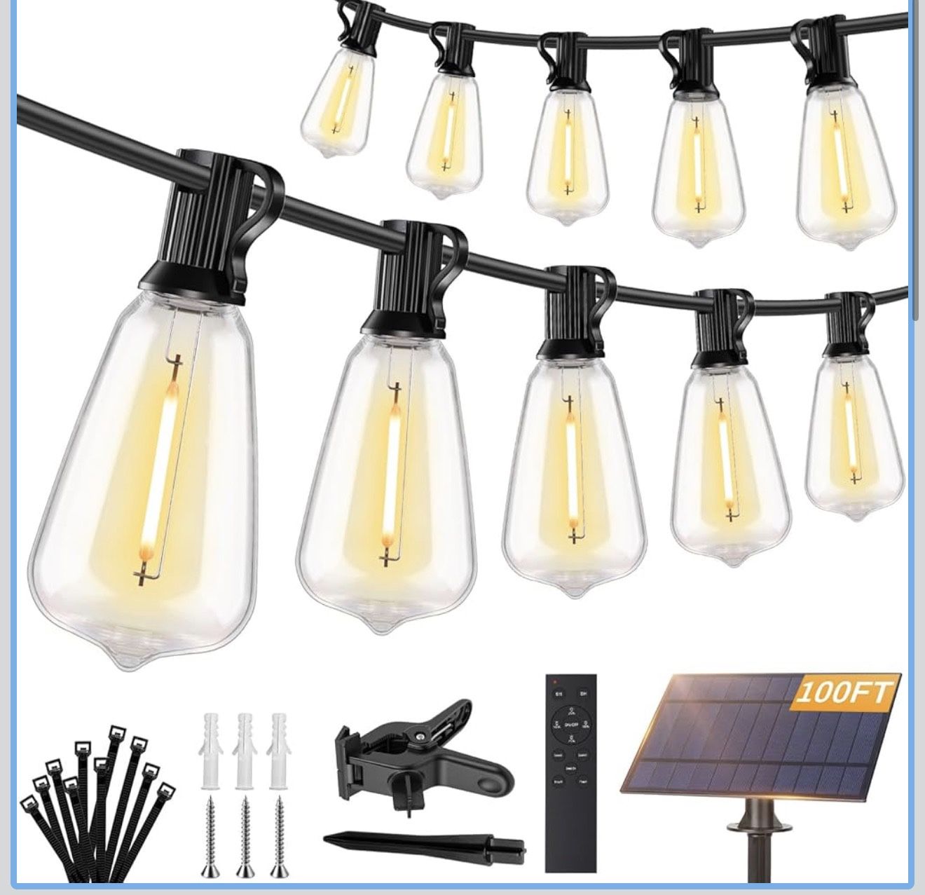 100ft Lights ☀️solar New