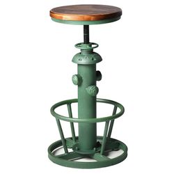 New Bar Stool Antique Industrial Round Bottom Chair Adjustable Height Retro Vintage Water Pipe Design Barstool with Wooden Top