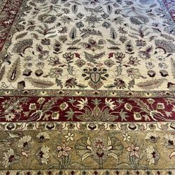 9 X 11 100% Wool Indo Persian Hand Knotted Rug 