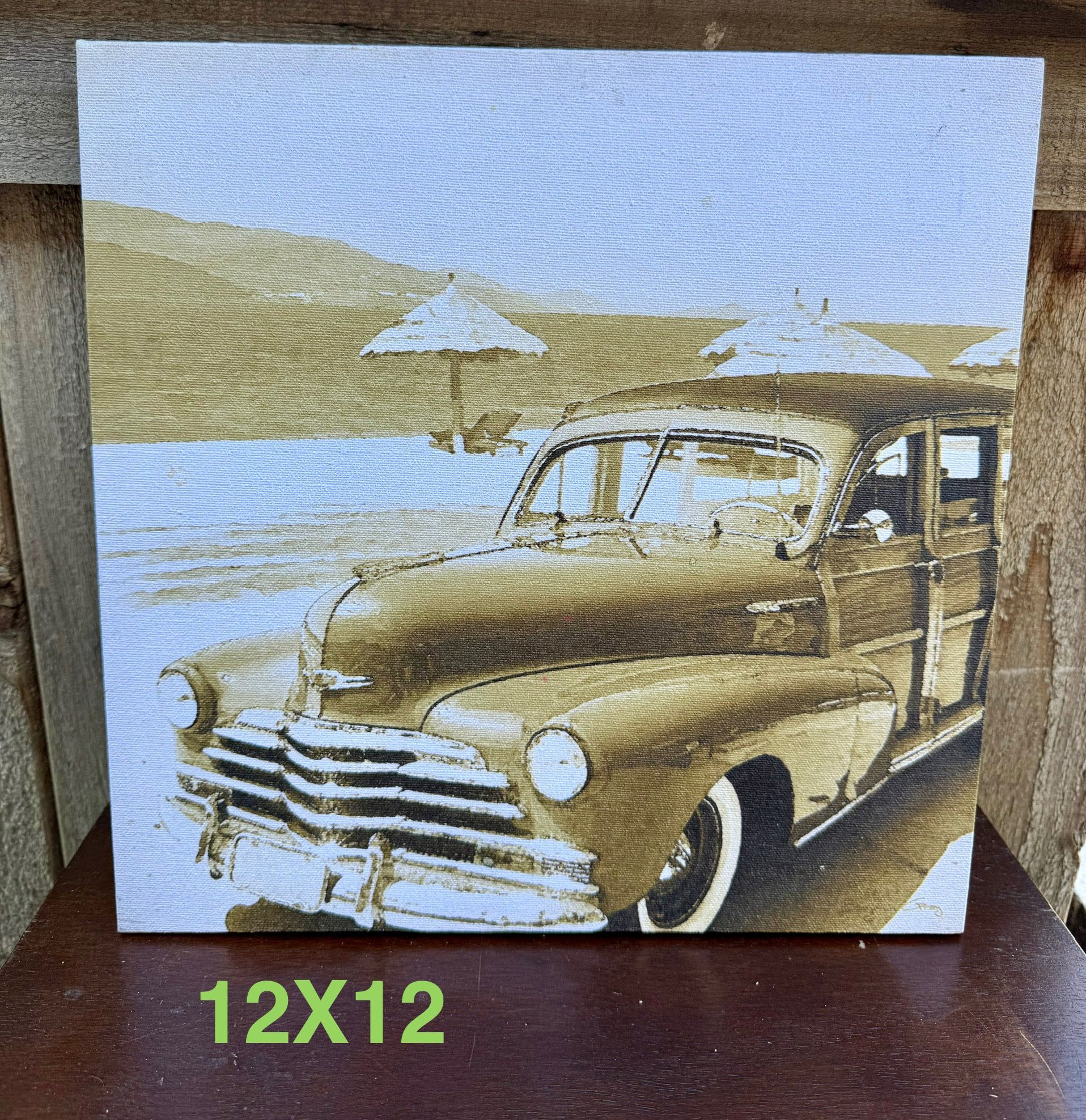Canvas Photo Of Old Truck
