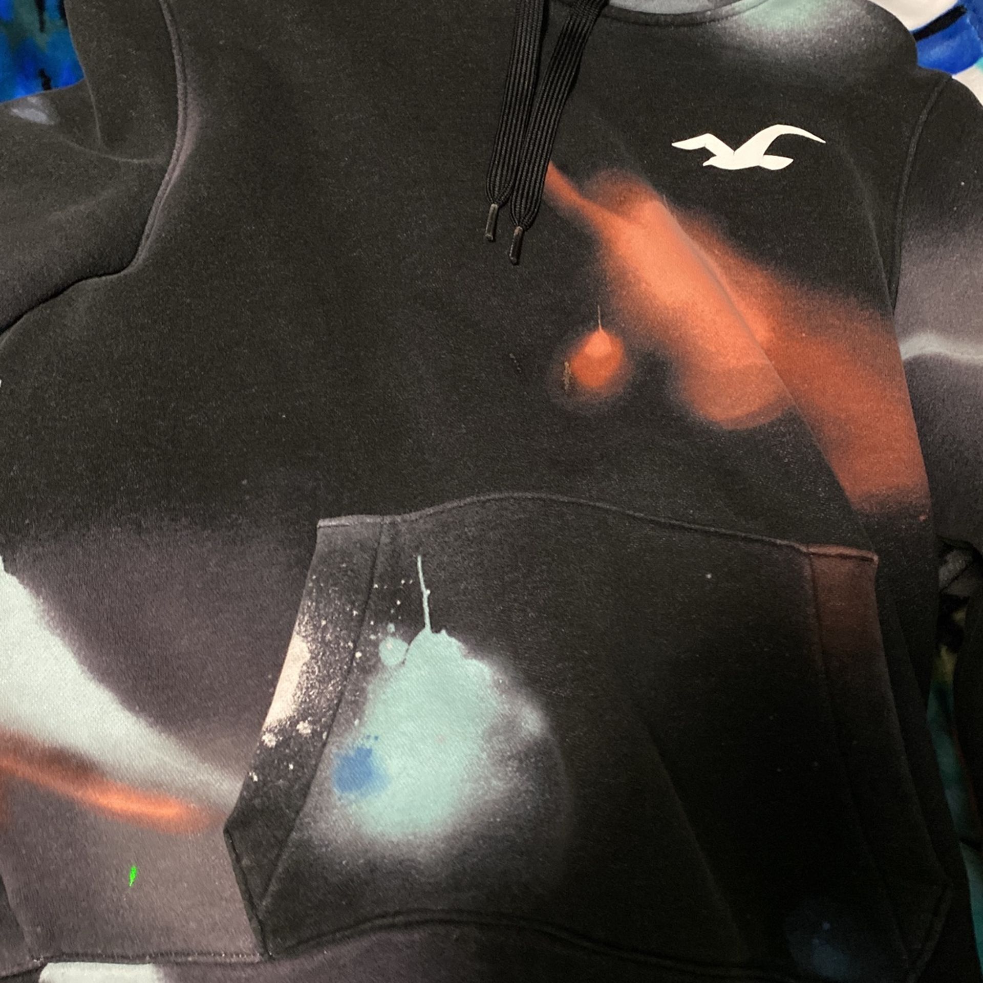 Used size S hollister multi color hoodie