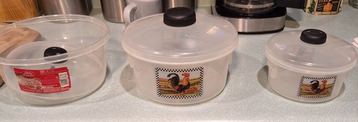 3 Pc. Rooster Steamer Set