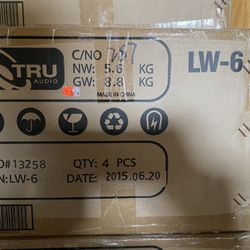 In Wall Speakers  Brand New In Unopened Box TruAudio LW6 Qty 4 In The Box. 