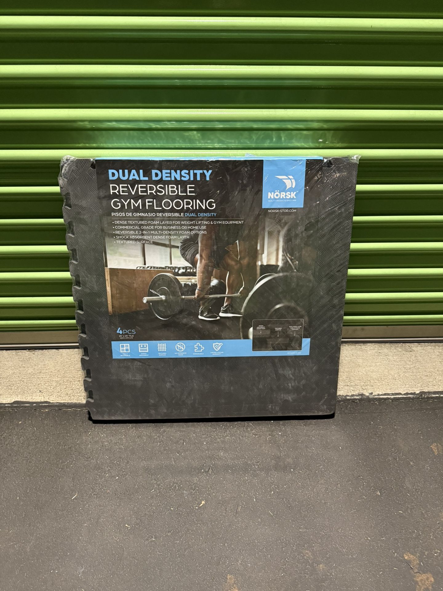 Blue Camo 25 in. x 25 in. x 0.55 in. Dual Sided Impact Foam Gym Tile (17.35 sq. ft.)