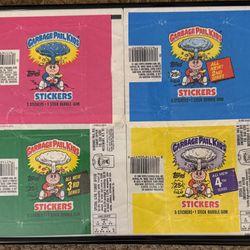 GARBAGE PAIL KIDS 1980s 1st - 9th SERIES WRAPPERS & CHROME 1st-7th WRAPPERS FRAMED!!