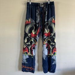 Ed Hardy Loungewear Small 28-30 Snake Panther Tattoo Streetwear Y2K Pants Nighty