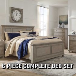 6 PIECE COMPLETE QUEEN BEDROOM SET WITH MATRESSES