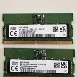 ddr5 2x 8gb laptop memory sticks