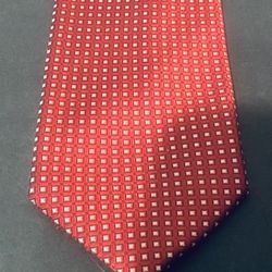 President DONALD J TRUMP Signature Collection Red White Squares Necktie Tie