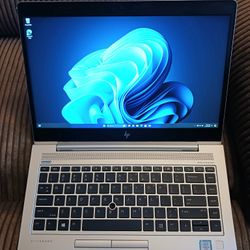 HP EliteBook Pro Grade 14" Laptop Intel Core i5 8th Gen CPU 12 GB RAM 256 GB SSD Webcam 1080P LCD USB C Port Wi-Fi & BT Wireless Windows 11 Pro 64