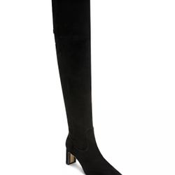 Sam Edelman Black Over the Knee Boots with Chunky Heel