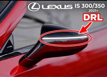 For Lexus IS 2021-2024 Sequential LED Side Mirror Lamp Turn Signal Light Clear