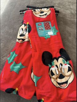 2 Christmas Mickey Mouse Blankets 