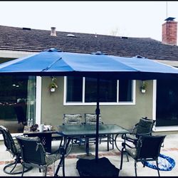 Extra Large Outdoor Double Patio Umbrella For Deck Pool Garden 