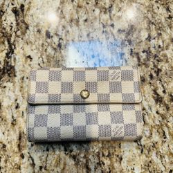  Authentic Louis Vuitton Damier Azur Alexandra Wallet