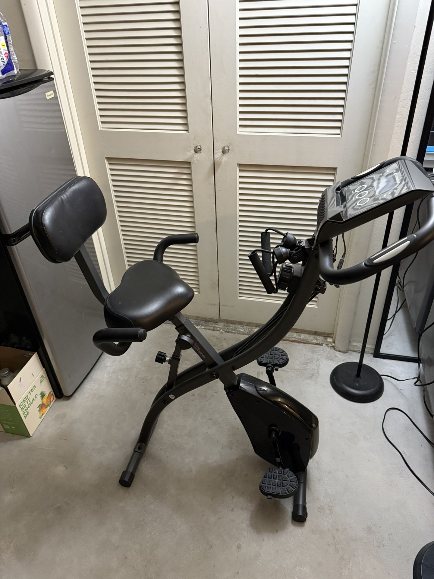 Slim Cycle Folding Stationary Bike With Extras