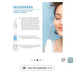 NuDerma Professional Skin Therapy Wand - Portable Skin Therapy Machine with 6 Neon & Argon Wands – Boost Your Skin – Clear Firm & Tighten