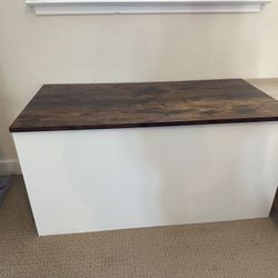 Flip-top storage chest/storage bench/ wooden deck/ kid toy storage box/