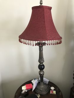 Red Beaded Lamp