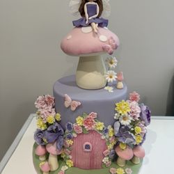 Fake Fairy Birthday Cake  For Decor - Nor Edible 