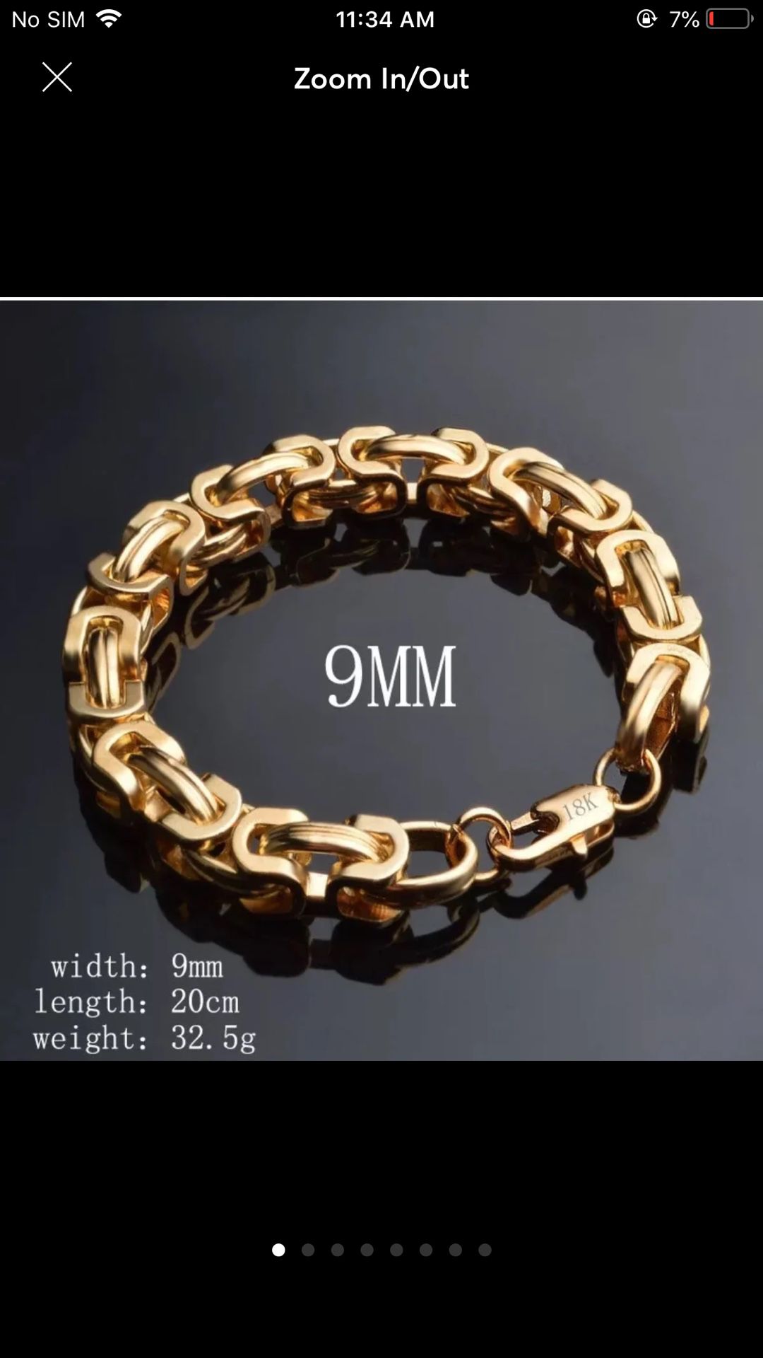 18k gold plated 18k stamped heavy bracelet