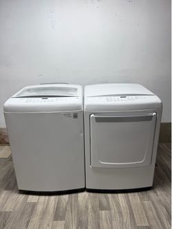 LG washer and gas dryer laundry set