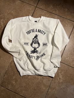 Grinch Graphic Crewneck Sweatshirt White Youth