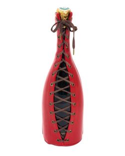 Rare JP Gaultier Vinyl Corset Champagne Bottle And Holder