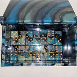Resin Art Dominoes With Storage Box