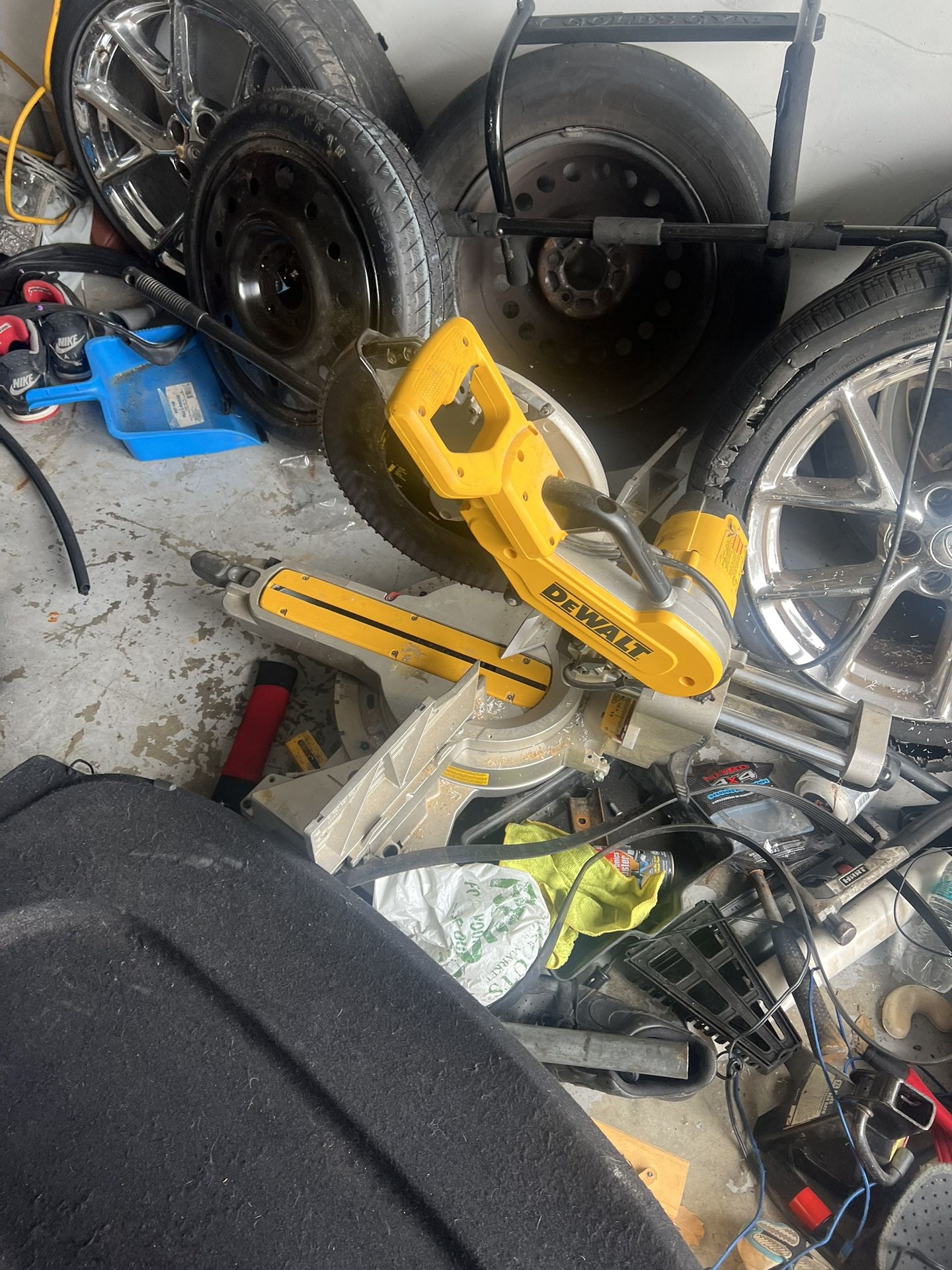 a DEWALT 12-inch Double Bevel Sliding Compound Miter Saw