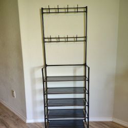 New 5 Tier Black Shoe Organizer Rack