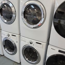 LG Front Load Washer And Stackable Gas Dryer Set 