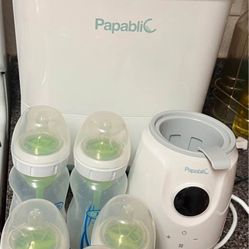 Bottle Warmer, Sanatizer And Dryer And Bottles