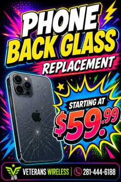New Back Glass on Special