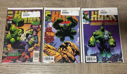 Lot of 3 Marvel Hulk Comics #1, #2, #9 (1999 Series)