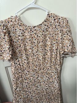 Summer dress slit leg beige size Medium