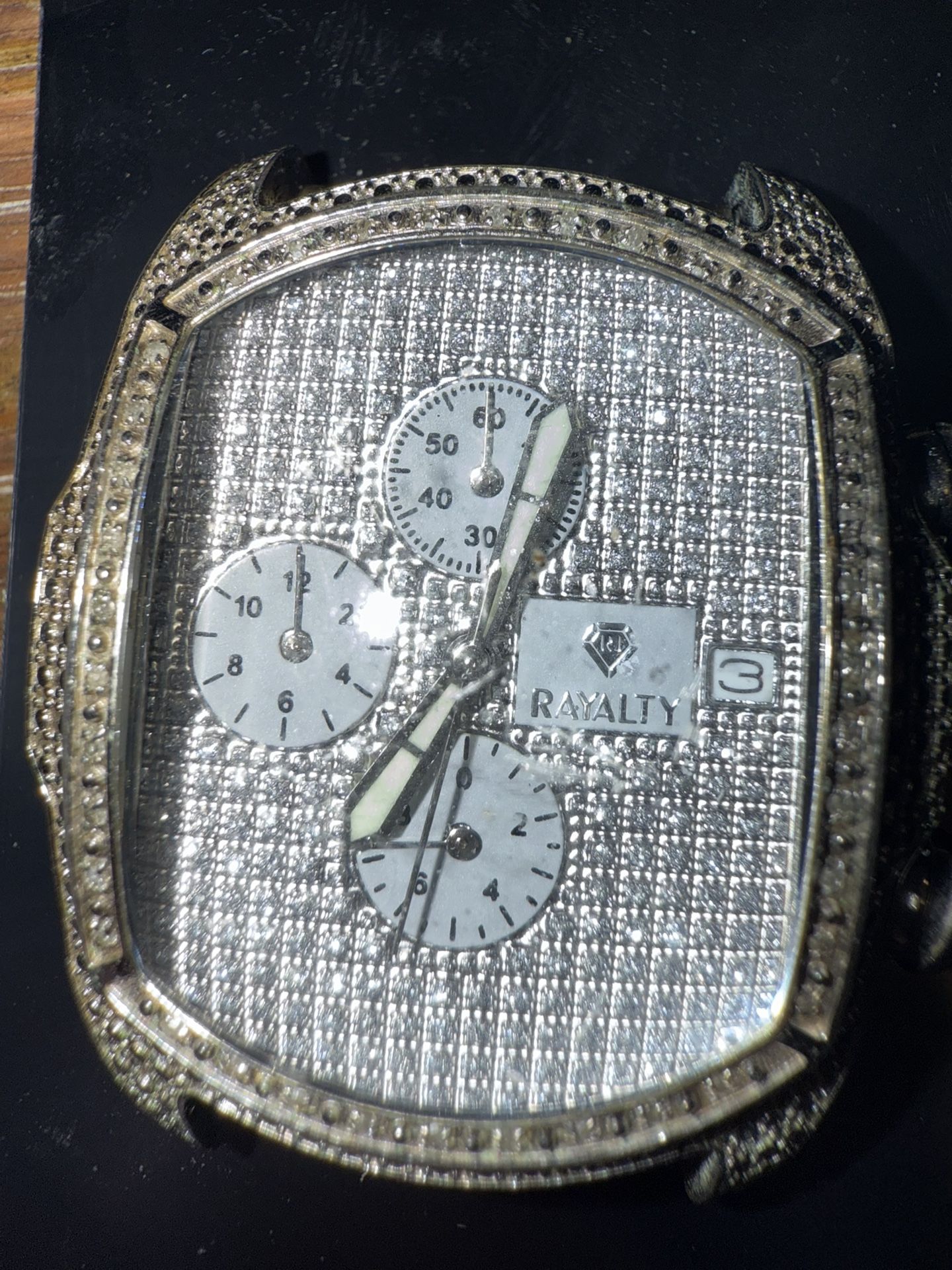 Rayalty Man's Watch Chronograph Japan Movement with Genuine Diamonds