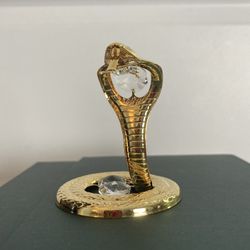 Gold-Plated Cobra With Swarovski Crystals