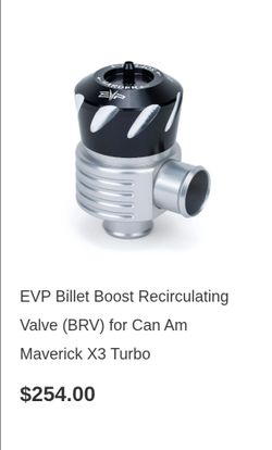 EVP Billet Boost Recirculating Valve (BRV) Kit for Can Am Maverick X3 Turbo
